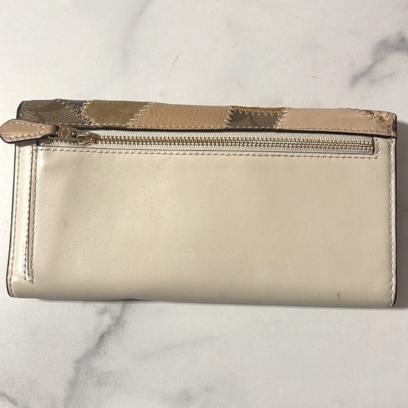 Coach Trifold Leather Wallet with Patchwork, EXCELLENT! Retail $278 - Picture 7 of 12